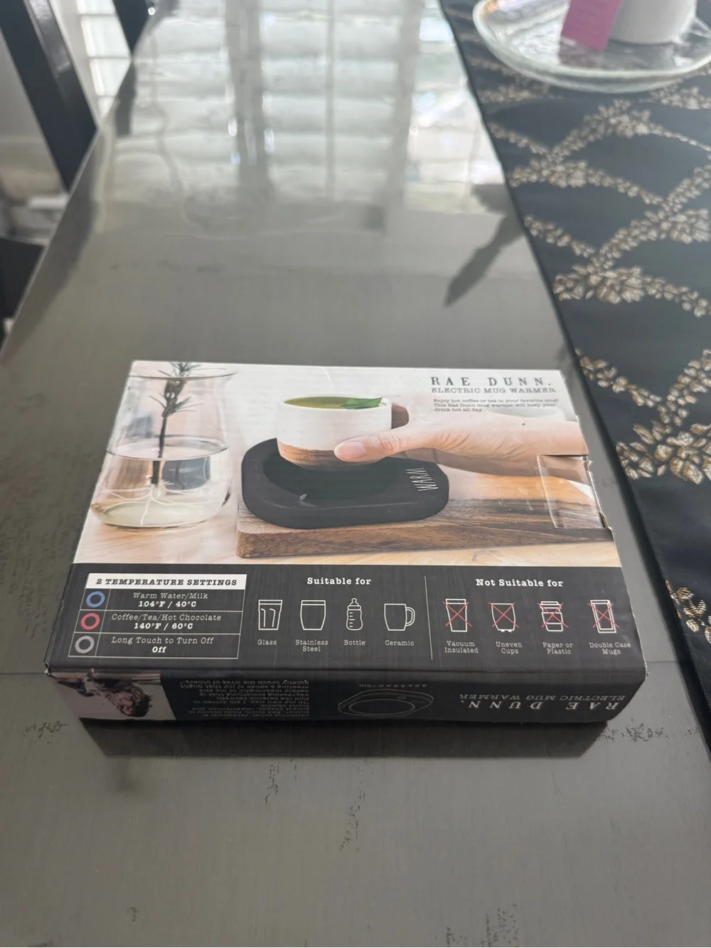 Rae Dunn Black Electric Mug Warmer- NEW
